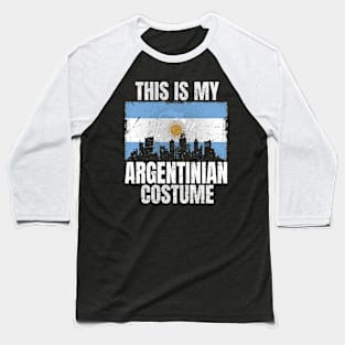 This Is My Argentinian Costume for Men Vintage Argentinian Baseball T-Shirt